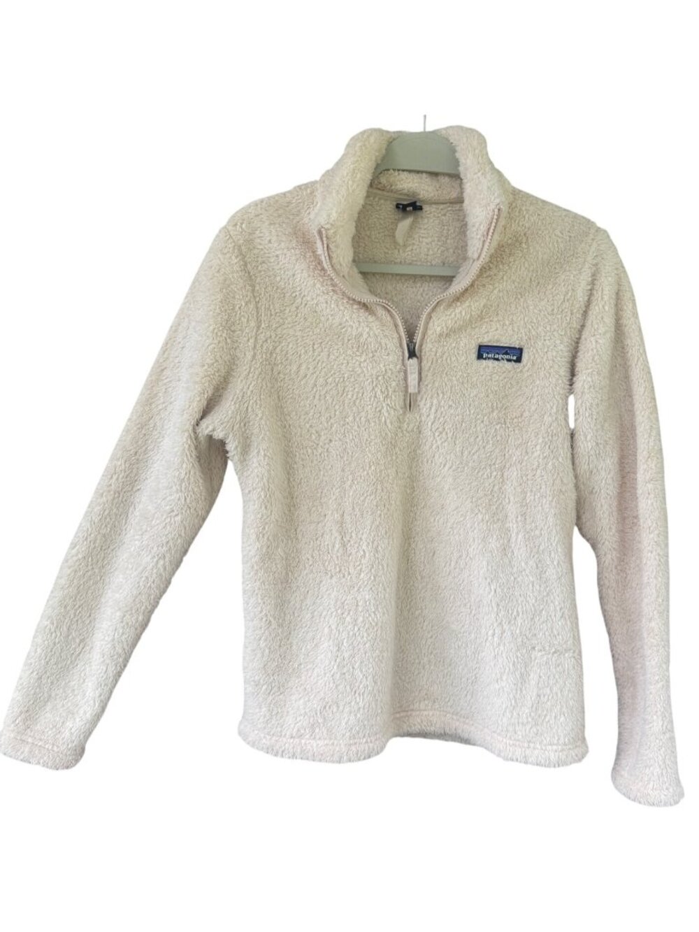 Patagonia Womens Los Gatos Fleece Quarter Zip Pullover Cream Size M